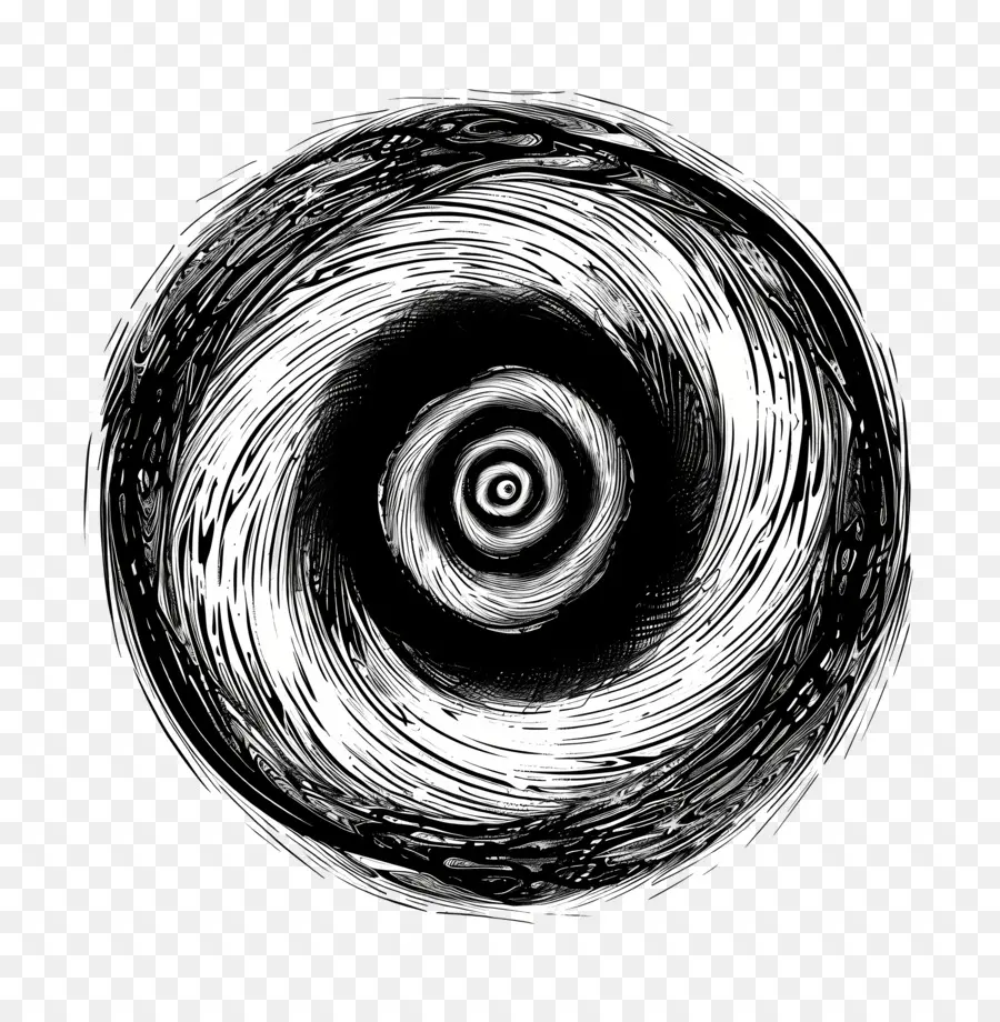 Spiral Hitam，Pola Spiral PNG