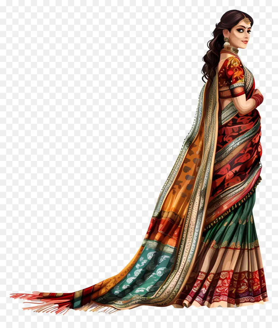 Saanjh Banarasi Saree，Baju Adat PNG