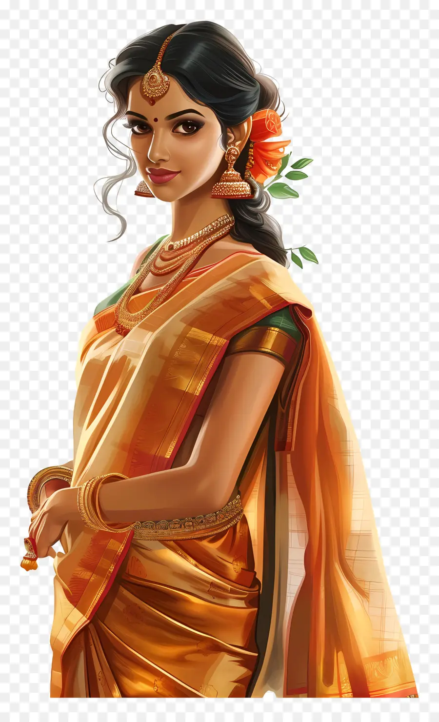 Saree Tradisional，Sari PNG