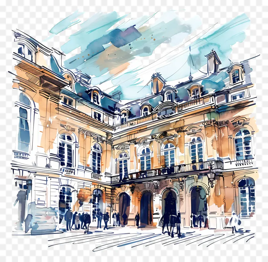 Palais Royal，Lukisan Cat Air PNG