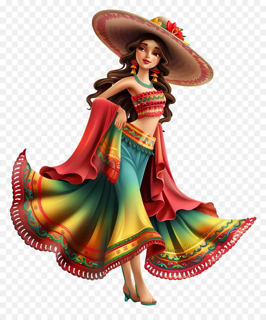 Cinco De Mayo，Wanita Meksiko PNG