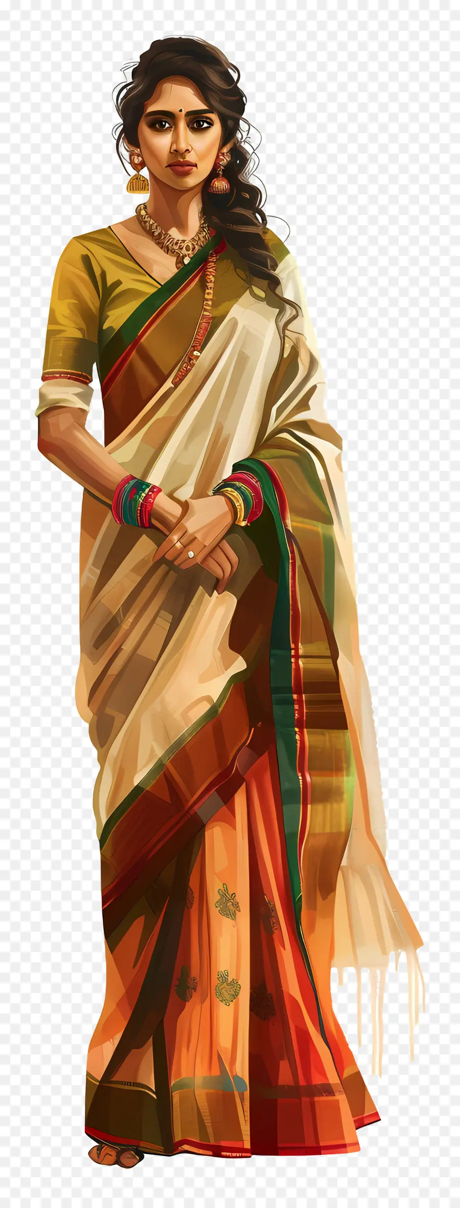 Katun Sari，Pakaian Tradisional India PNG