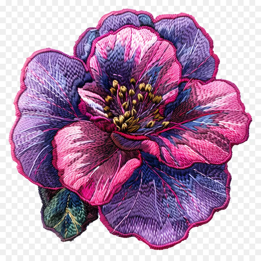 Bordir Bunga，Bunga Merah Muda PNG