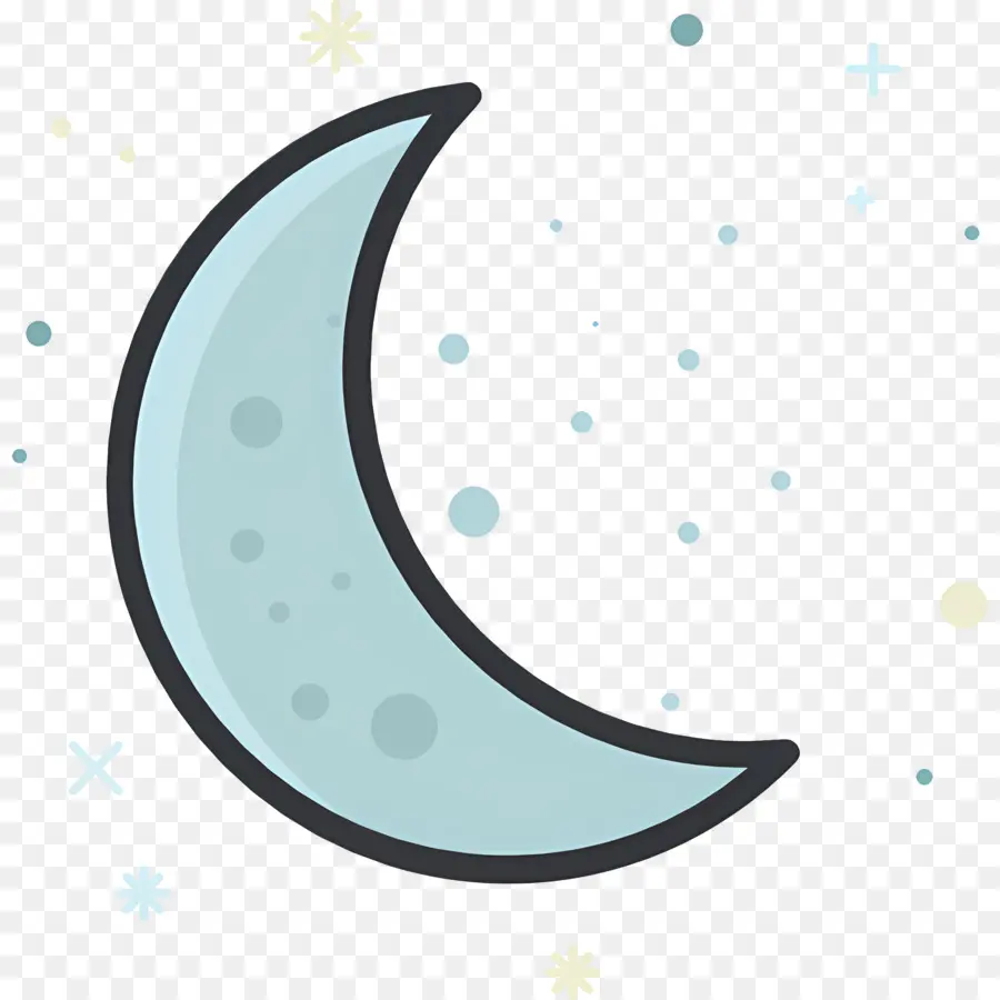 Bulan Sabit，Blue Moon PNG