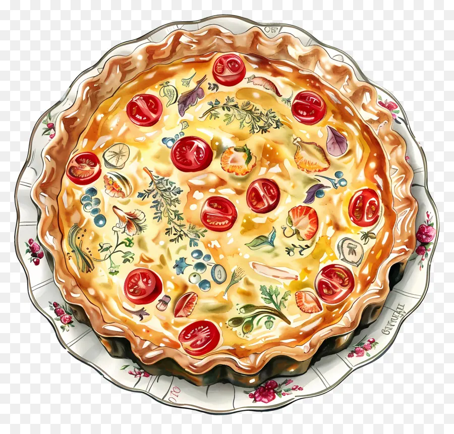 Quiche Penobatan，Quiche Sayur PNG