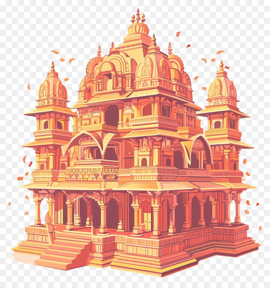 Ram Mandir，Ilustrasi Kuil PNG