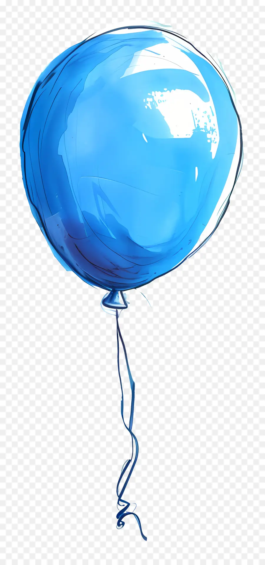 Balon Biru，Bahan Tembus PNG