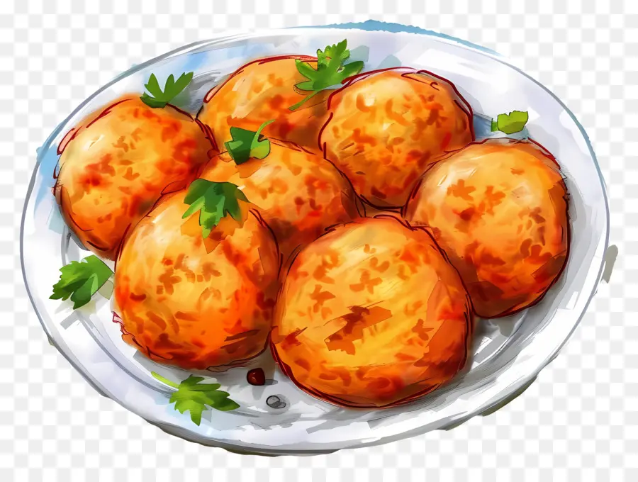 Batata Vada，Makanan Goreng PNG