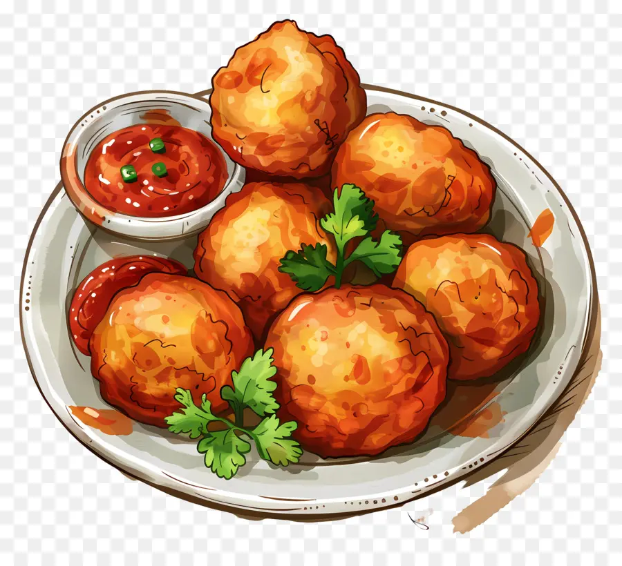 Batata Vada，Makanan Yang Digoreng PNG