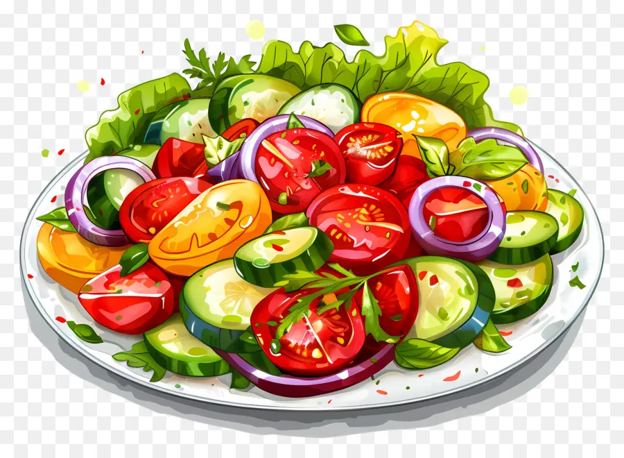Salad Sayuran，Mentimun PNG