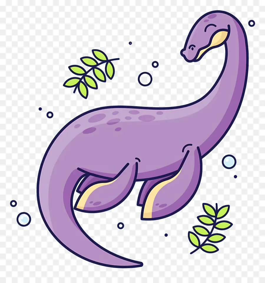 Dinosaurus Bawah Air，Dinosaurus Ungu PNG