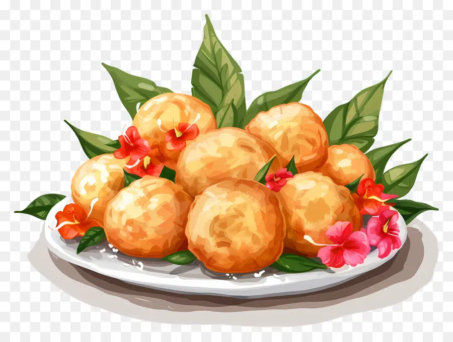 Panipuri，Bola Goreng PNG