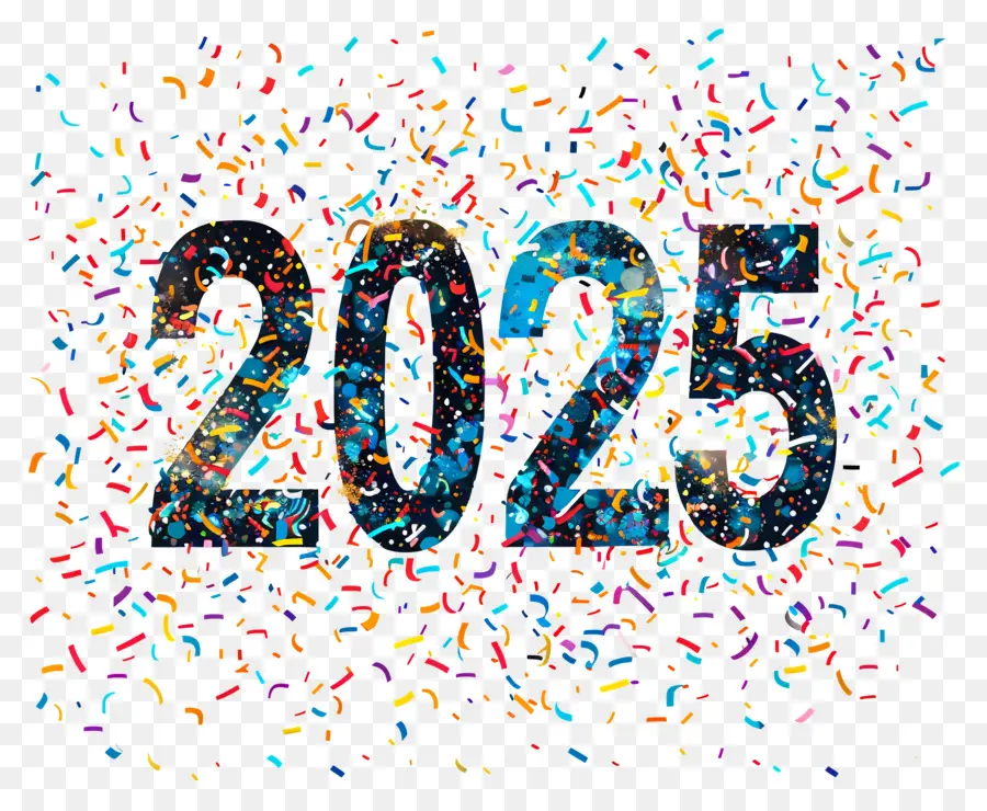 Tahun Baru 2025，Confetti PNG