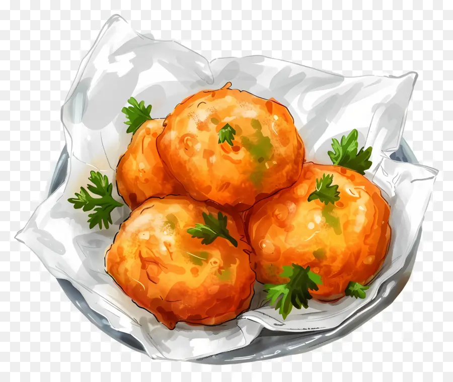 Batata Vada，Makanan Yang Digoreng PNG