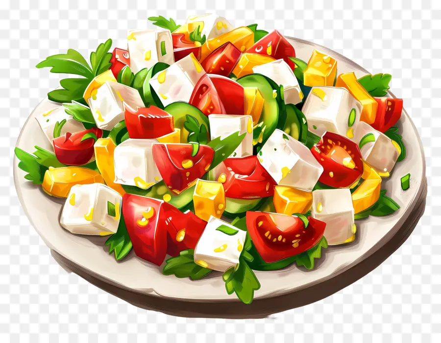 Salad Keju，Salad PNG