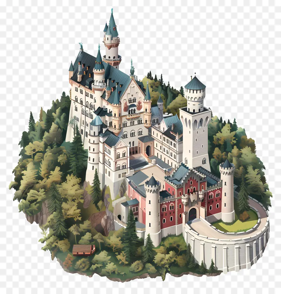 Kastil Neuschwanstein，Kastil PNG