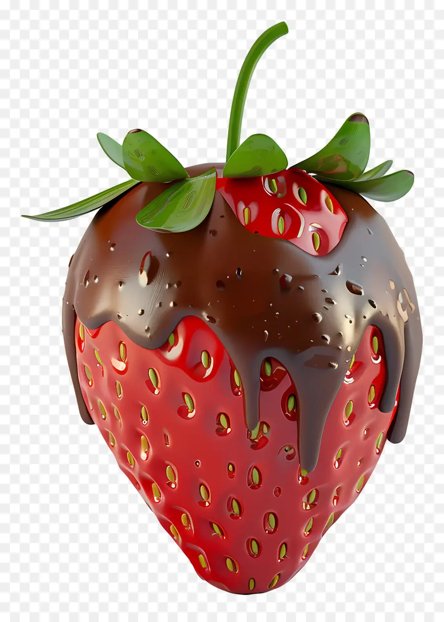 Stroberi，Strawberry Yang Tertutup Cokelat PNG