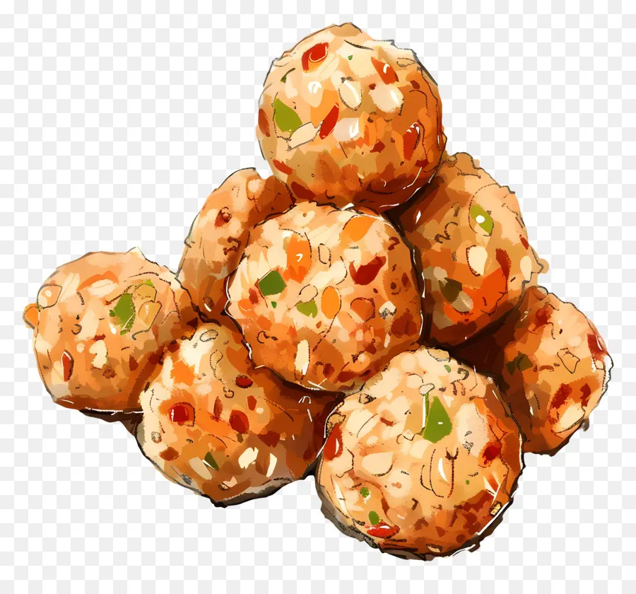 Rava Ladoo，Bola Makanan Ringan PNG