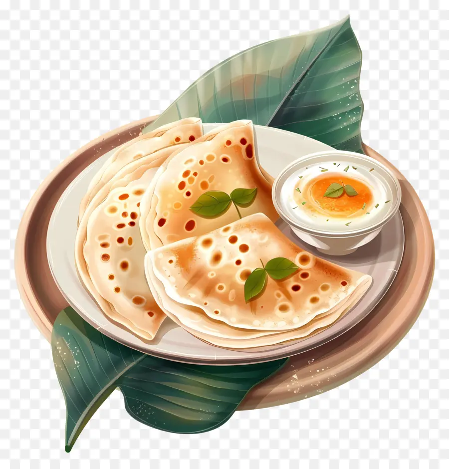 Dosa，Dosa Dengan Chutney PNG