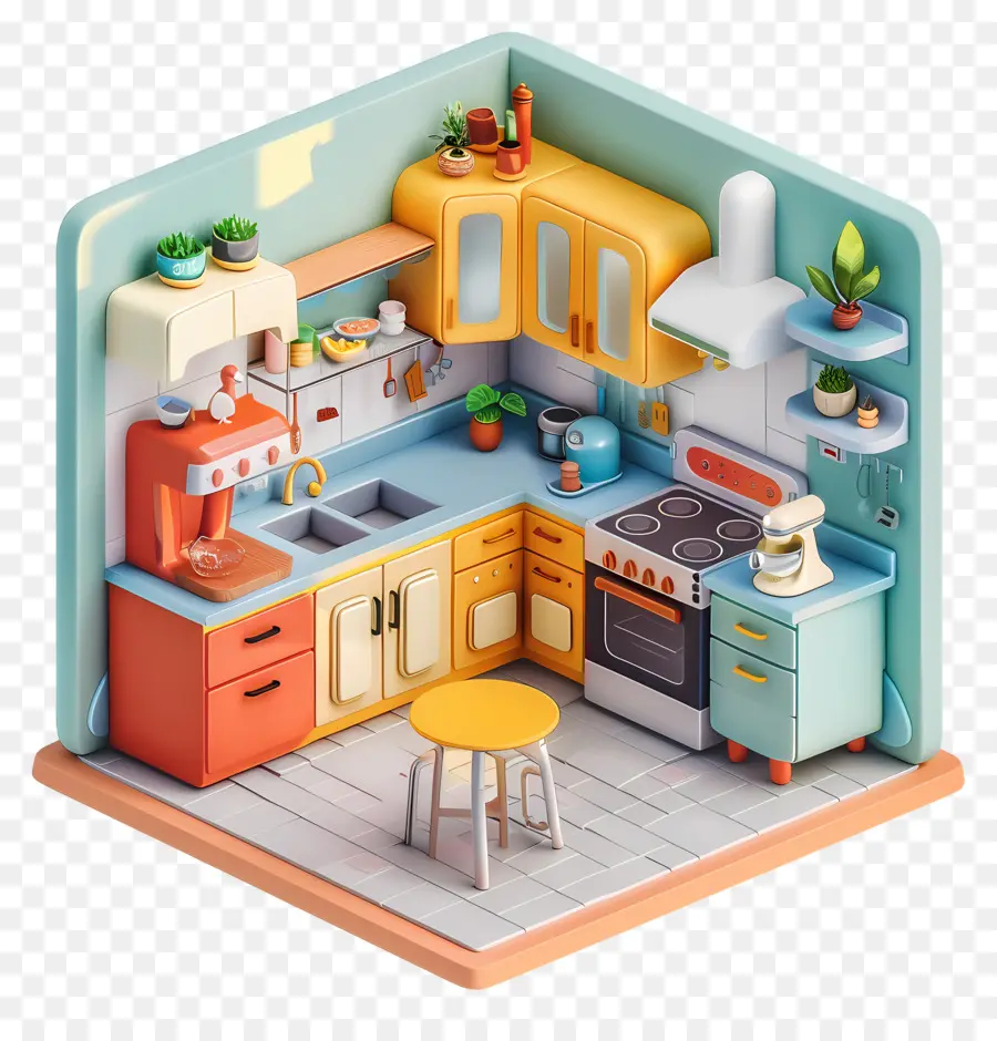 Dapur Modern，Dapur Miniatur PNG