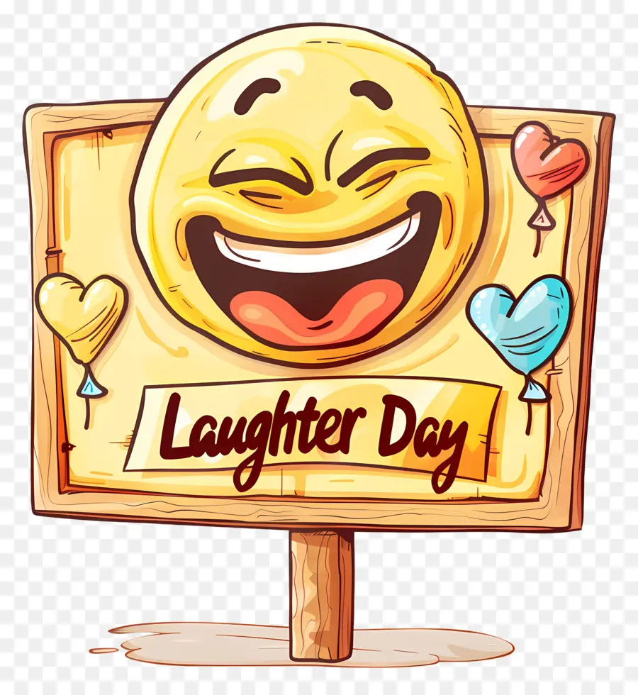 Hari Tertawa Dunia，Wajah Tersenyum Berwarna Kuning PNG