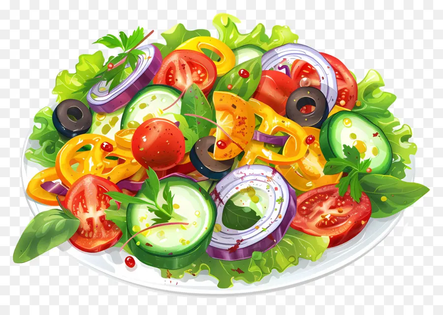 Salad Sayuran，Salad PNG