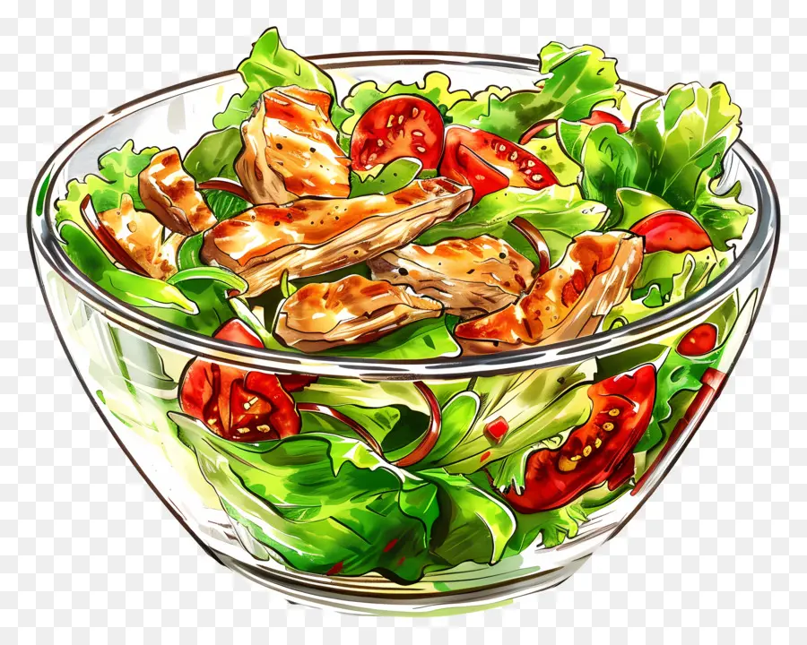 Salad Ayam，Salad PNG