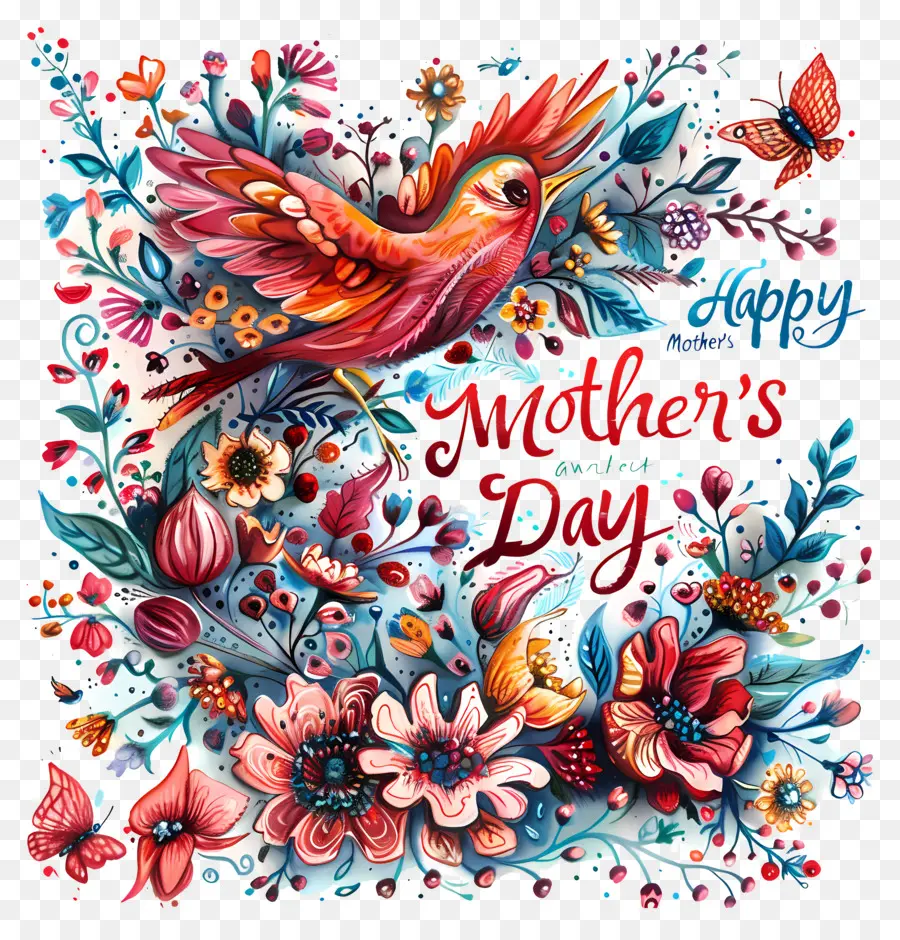 Selamat Hari Ibu，Lukisan Bunga PNG