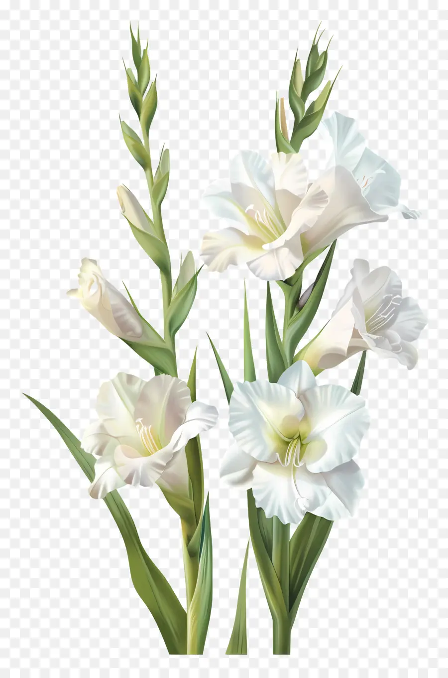 Gladioli Putih，Gladiol Putih PNG