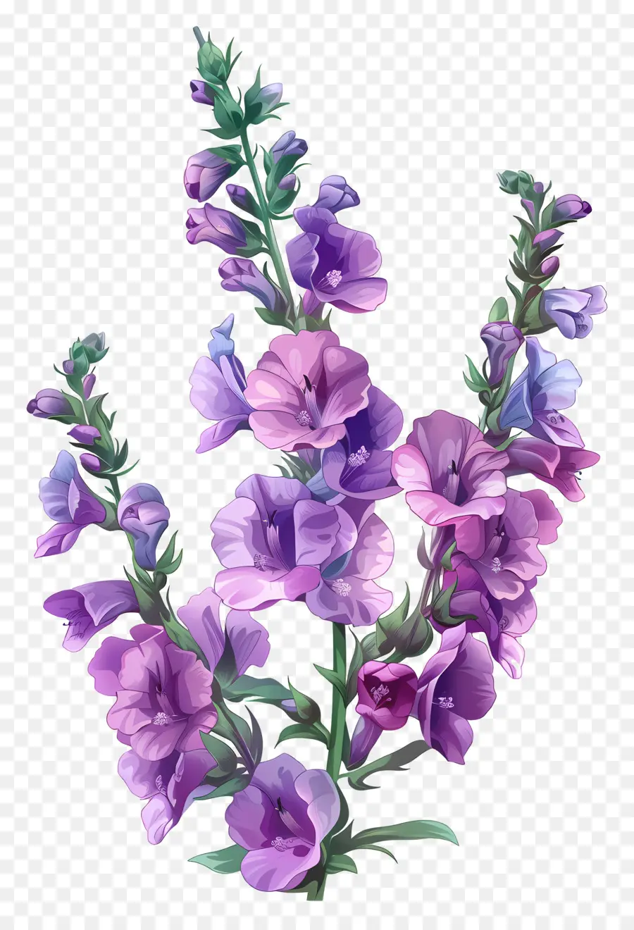 Bunga Snapdragon Ungu，Bunga Ungu PNG