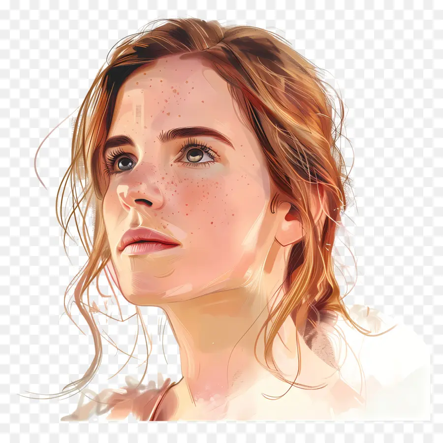 Emma Watson，Lukisan Potret Wanita PNG