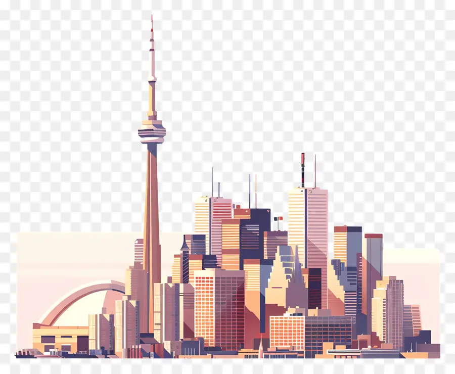 Toronto City Skyline，Cakrawala Kota PNG