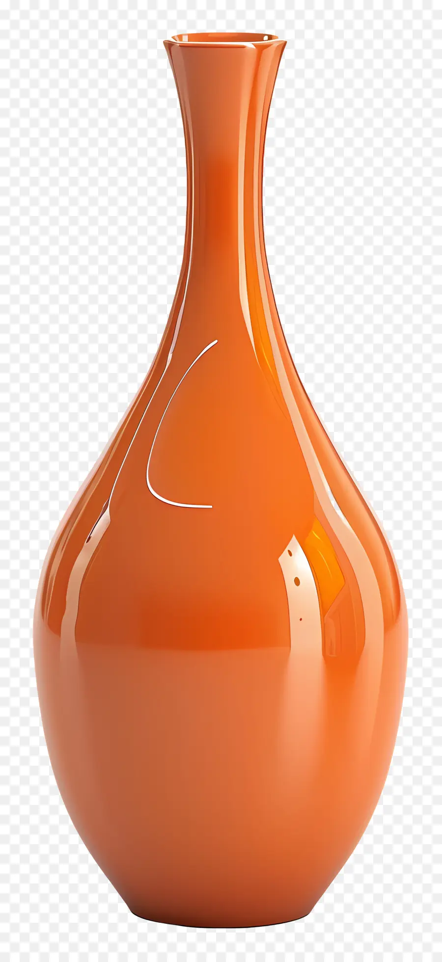 Vas Keramik Silinder，Vas Oranye PNG