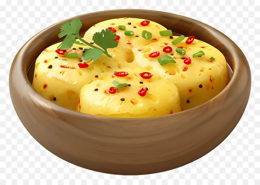 Hidangan Dhokla，Kue Kukus PNG