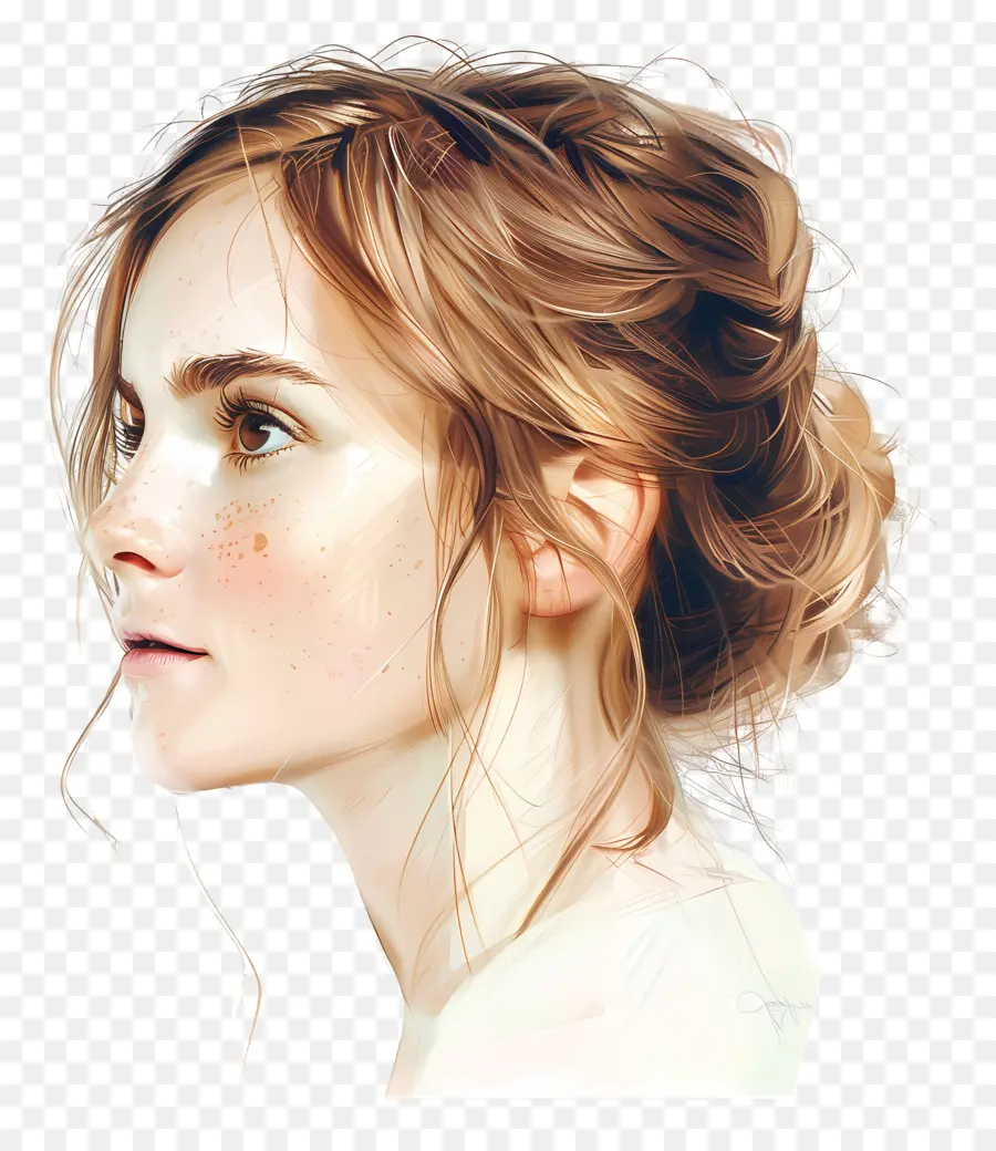 Emma Watson，Lukisan Digital PNG