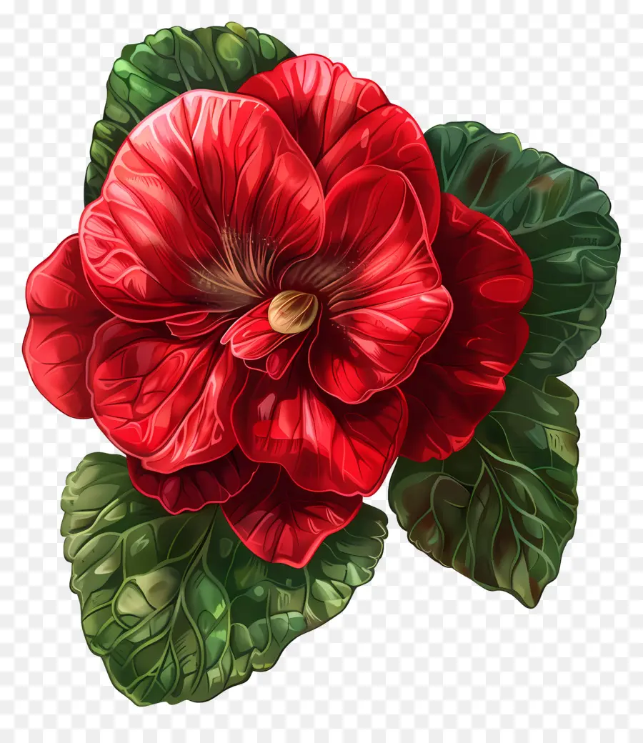 Bunga Begonia，Bunga Merah PNG