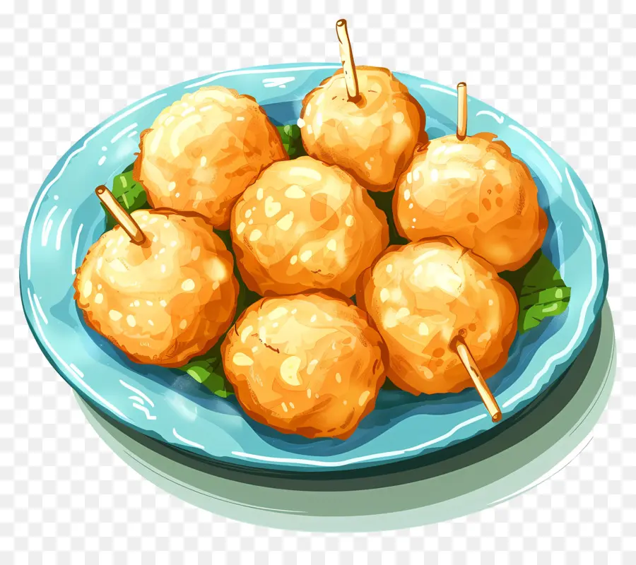 Panipuri，Bola Goreng Dengan Stik PNG