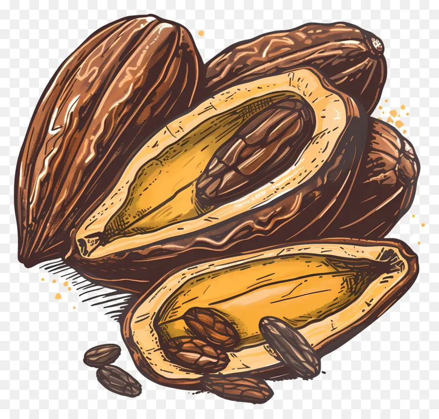 Biji Kakao，Cokelat PNG