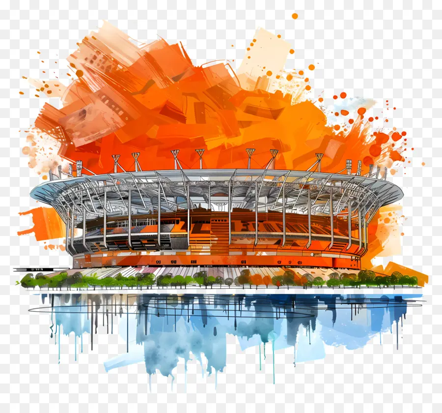 Stadion Narendra Modi，Karya Seni Digital PNG