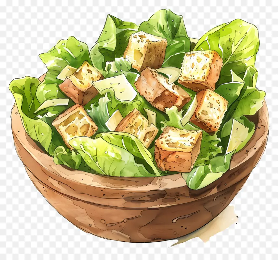 Salad Caesar，Salad PNG