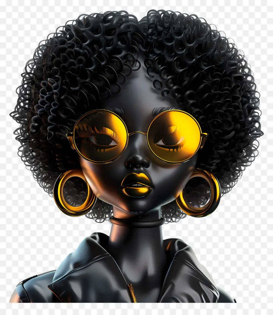 Afro Black Girl，Wanita Kulit Hitam PNG