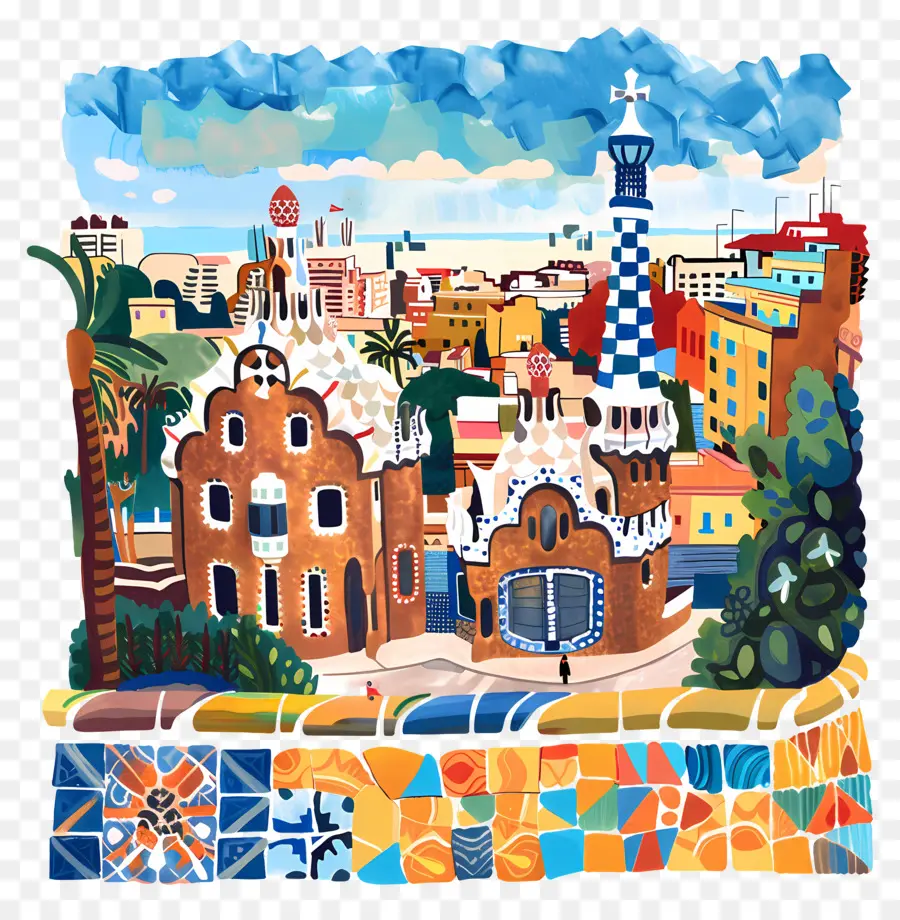 Park Guell，Barcelona PNG