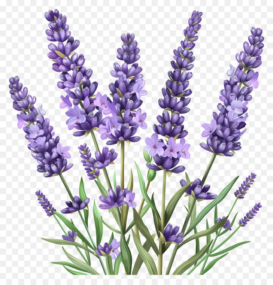 Bunga Lavendel，Warna Lembayung Muda PNG