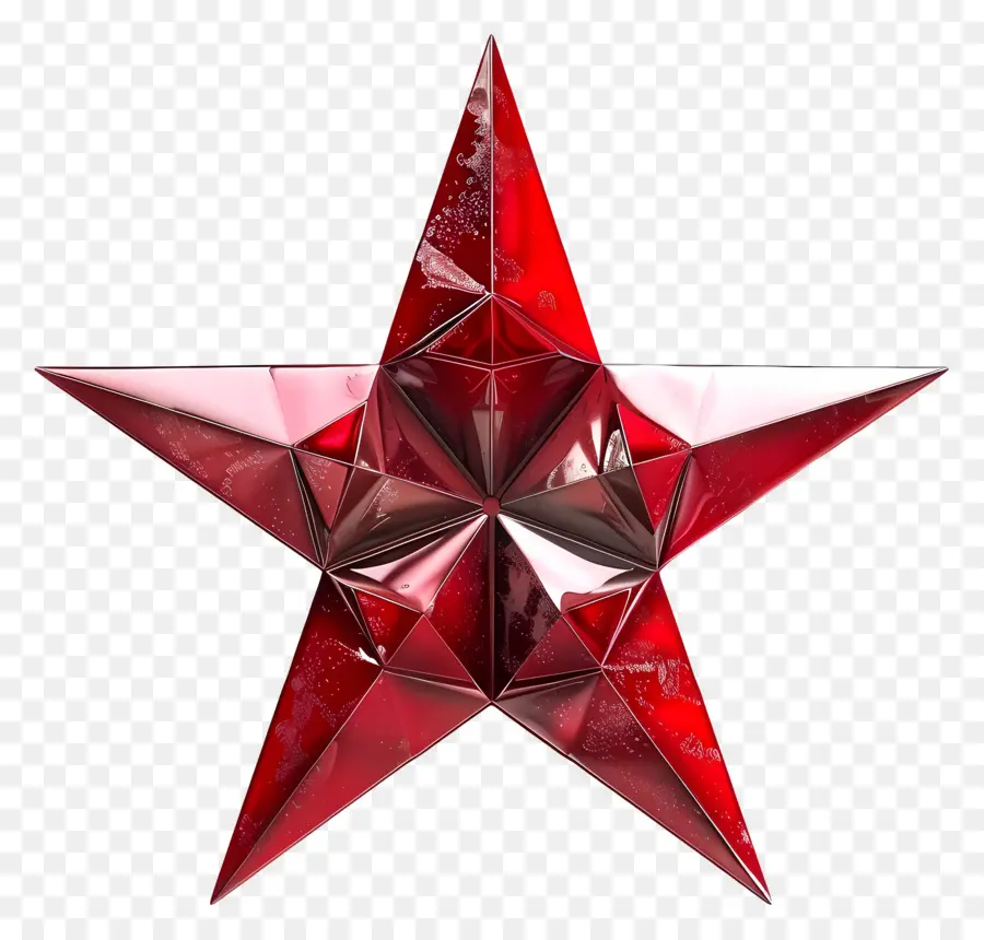 Bintang Merah，Pola Geometris PNG