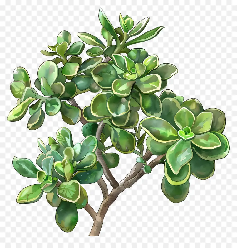 Crassula Jade，Tanaman Sukulen PNG