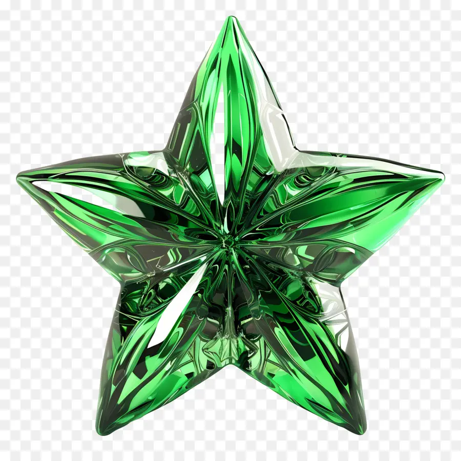 Bintang Hijau，Bentuk Bentuk Geometris PNG
