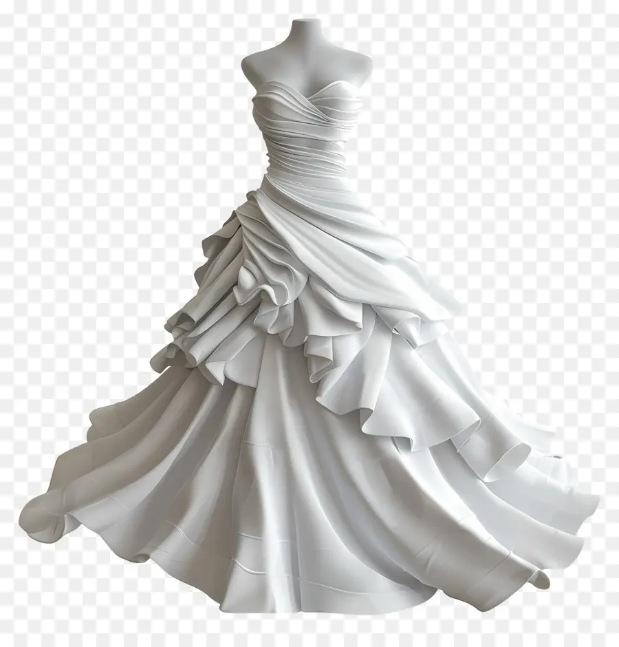 Gaun Pengantin，Gaun Putih PNG