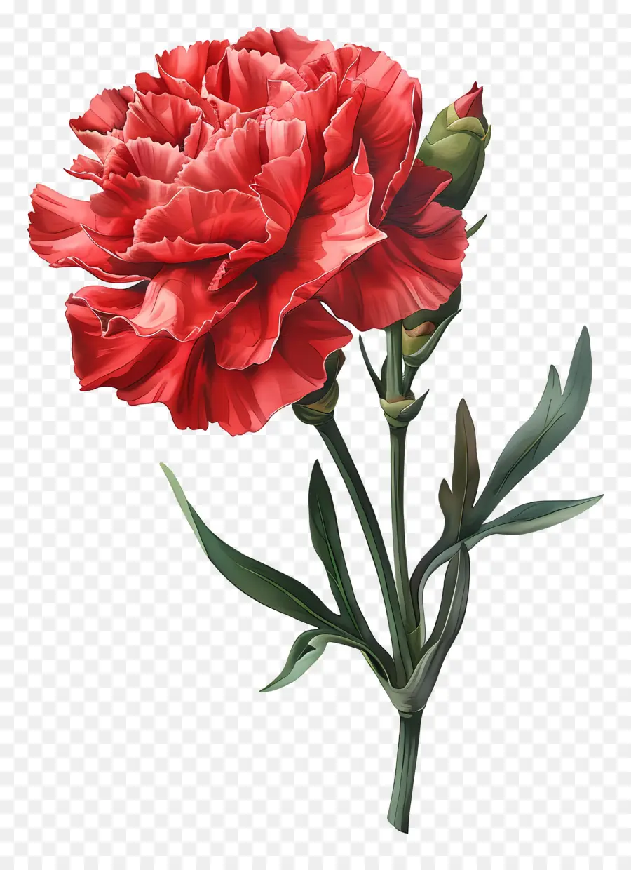Bunga Anyelir，Anyelir Merah PNG