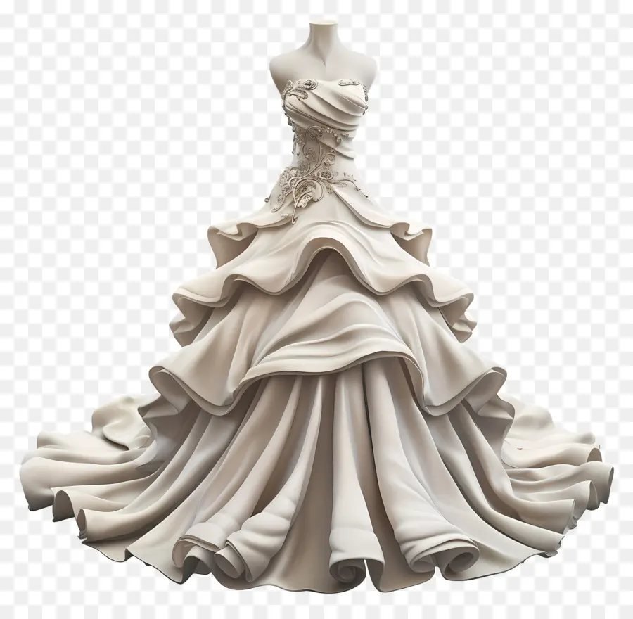 Gaun Pengantin，Gaun Putih PNG