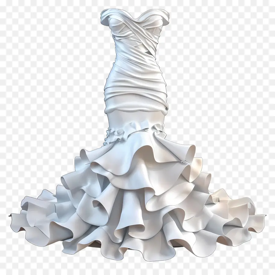 Gaun Pengantin Chanel，Gaun Putih PNG